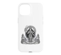 Kali Hindou Goddess Sacred Power Divine Line Art Coque pour iPhone 15