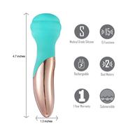 Kali Mini Wand Rechargeable Sans Fil À Double Moteur 15 Fonctions