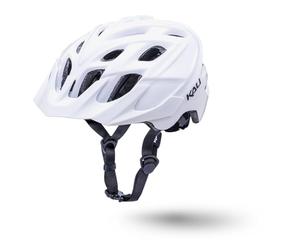 Kali Protective Chakra Solo Casque de vélo pour Adulte Enduro, Trial et Mountian avec Remplacement à Vie en Cas d'accident - Blanc uni S/M
