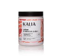Kalia Nature - Crème d’Hibiscus 300 ml - Crème cheveux bouclés 3-en-1 - Leave in - Nourrit, démêle et revitalise - Soin capillaire naturel cheveux ondulés, bouclés, frisés, crépus