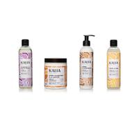 Kalia Nature - Routine Cheveux Ondulés - Shampoing Bay Saint-Thomas, Apres Shampoing Sapote, Crème Murumuru & Gelée au Miel - Coffret cadeau cheveux ondulés - Hydrate, démêle et définit