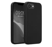 kalibri Coque Compatible avec Apple iPhone 16e - Coque étui de Protection téléphone en Cuir véritable - Noir