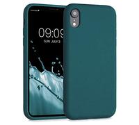 kalibri Coque Compatible avec Apple iPhone XR - Coque étui de Protection écologique Flexible - Caméra protégée - pétrole Mat