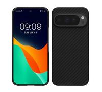 kalibri Coque Compatible avec Google Pixel 10 / Pixel 10 Pro - Coque étui de Protection téléphone en aramide - Noir Mat