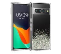 kalibri Coque Compatible avec Google Pixel 7 Pro Coque - Coque de Protection pour Téléphone en Acrylique Paillette Transparent - argenté