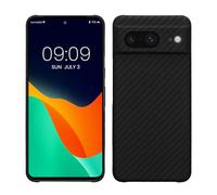 kalibri Coque Compatible avec Google Pixel 8 - Coque étui de Protection téléphone en aramide - Noir Mat