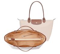 KALIDI Sac de rangement pour Longchamp Le Pliage L Xtra, blanc, taille L | Tissu ultra-léger imperméable amélioré anti-rayures avec séparateur à l'intérieur de plusieurs poches pour femme pour sac