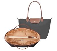 KALIDI Sac de rangement pour Longchamp Le Pliage M Xtra, pochette ultra légère et imperméable avec séparateur intérieur pour femme, sac fourre-tout, sac à main, noir moyen