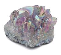 KALIFANO - Géode en améthyste d'ange - Verre améthyste à haute énergie lié en titane - Roche Wicca naturelle de Reiki avec effets curatifs et apaisants (propriété et exploitation familiale)