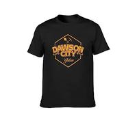 KALIKADUO Dawson City Yukon Unisex 100% Cotton Short-Sleeve T-Shirts Black XXXL