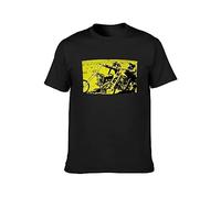 KALIKADUO Easy Rider Motorcycle Unisex 100% Cotton Short-Sleeve T-Shirts Black XXXL