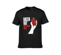 KALIKADUO Green Day American Idiot Vintage Womens Burnout Unisex 100% Cotton Short-Sleeve T-Shirts Black XXXL