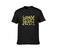 KALIKADUO Napalm Death Unisex 100% Cotton Short-Sleeve T-Shirts Black XXL