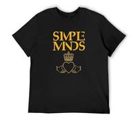 KALIKADUO Simple Minds Unisex 100% Cotton Short-Sleeve T-Shirts Black XXL