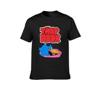 KALIKADUO The Trap Door Unisex 100% Cotton Short-Sleeve T-Shirts Black M