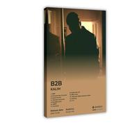 KALIM Affiche d'art Hip Hop Album de musique B2B Liste des pistes Élégant rappeur chanteur Cadeau Décoration de salle de rap Poster sur toile Décoration murale pour salon chambre 40,6 x 61 cm