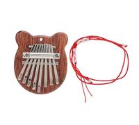 Kalimba 8 tons en bois de manguier, mini piano à pouces en forme d’ours - doux son harmonieux, facile à apprendre, instrument portable pour enfants et détente en extérieur