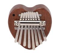 Kalimba, 8 Touches, Base en Bois de Pêcher, Piano à Pouce Facile à Distinguer n Acier, Beau Jeu avec Corde Suspendue pour Jouer (Forme de coeur XA65)
