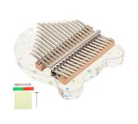 Kalimba à 17 Tons Piano à Pouce Acrylique Transparent | Forme Ours, Paquet de Transport et Accessoires Inclus, pour Camping et Voyage, Instrument Simple