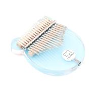 Kalimba à 17 touches avec étui de protection - Piano à pouce en cristal transparent pour adultes débutants (petit ours transparent)