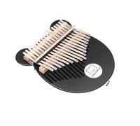 Kalimba à 17 touches avec étui de protection - Piano à pouce en cristal transparent pour adultes débutants (ours noir)