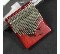 Kalimba Adulte Piano À Pouce Kalimba Professionnel Portable En Bois Massif 34 Touches Disponible En Rouge Jaune Marron Et Bleu(Red)