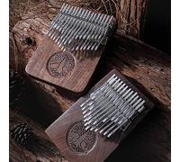 Kalimba Instruments de musique, Kalimba à 34 touches, piano à pouce en B accordé en noyer noir avec sac de ramassage, coffret cadeau musical pour débutants professionnels