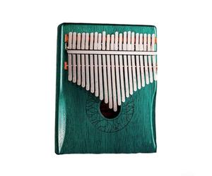 Kalimba léger et portable 21 touches en acajou, avec marteau d'accordage et livre de chansons pour débutants (bleu)