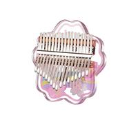 Kalimba Mini piano à pouce 17 touches instrument de musique dessin animé mignon Kalimba boîte à musique pour débutants intéressant fête voyage piano à pouce instrument fleur rose