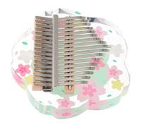Kalimba Miniature 17 Touches en Bois, Piano à Pouces Portable | Design Ergonomique, Léger et Facile à Transporter, pour Amateurs de Musique, Finition Soignée, Vert