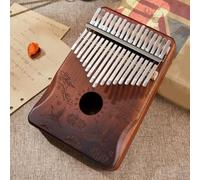 Kalimba Piano à pouce 17 touches en acajou Mbira Sanza pour enfants Audlt avec marteau d'accordage Sac de piano Instructions d'étude (bois)