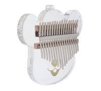 Kalimba Piano à pouce 17 touches en acrylique transparent Mbira Cadeau avec sac accordeur marteau