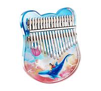 Kalimba Piano à pouce en acrylique portable 17/21 touches Kalimba pour adultes et débutants avec marteau d'accordage