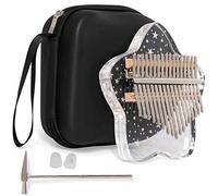 Kalimba Pouce Piano 17 Touches-Star Cristal Acrylique Doigt Piano-Portable Mbira Instruments de Musique Cadeau avec Tune Hammer et Instruction d'étude pour Enfants et Adultes Débutants