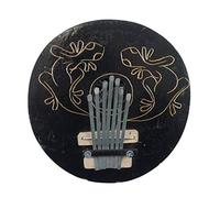 Kalimba/Sanza/Guitare à pouce en Noix de Coco - Motif sculpté 2 geckos