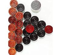 Kalindri Sports Carrom Board Coin en Acrylique pour Un Jeu Fluide avec 1 bâton de 8 mm et 10 g de Poudre Disco (Lot de 1), Multicolore