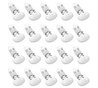 KALIONE Lot de 20 grandes pinces plates vierges en acier inoxydable pour projets de bricolage (32 x 20 mm)