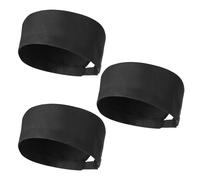KALIONE Lot de 3 Toques de Chef Unisexes, Toques de Chef pour Hommes, Toque de Chef de Cuisine Ajustable avec Dessus en Maille Respirante, Chapeau de Sushi Noir pour Adultes