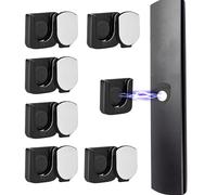 KALIONE Lot de 6 supports muraux magnétiques pour télécommandes de télévision, ventilateur, climatiseur avec dos autocollant (noir)