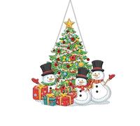 Kaliosy Attrape-soleil Bonhommes de neige décoration à suspendre pour fenêtre - Décoration de porche extérieure, décorations de Noël sur le thème de l'art diamant, tableau acrylique pour mur, maison