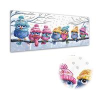 Kaliosy Grand kit d'art diamant 5D pour adultes, oiseaux, animaux, forme spéciale, art diamant géant à faire soi-même pour décoration murale d'intérieur (30 x 60 cm)