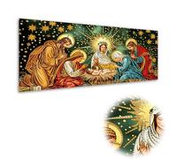 Kaliosy Grand kit d'art diamant 5D pour adultes Vierge Marie Jésus, forme spéciale, art diamant à faire soi-même, dieu religieux, kit de peinture à strass pour décoration murale d'intérieur (30,5 x 60