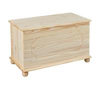 KALISHA - Coffre à Jouets Bois Massif Naturel - Altobuy Beige