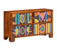 KALISSE Meuble à chaussures Meuble de Rangement - 90x35x55 cm - Bois massif d'acacia 74754