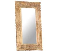 KALISSE®Miroir facile à monter - Miroir chambre/Maquillage - 80x50cm Bois de manguier massif MagicFR05_98749722