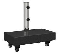 KALISSE Pied de parasol - avec roues pour poteaux Ø38/48mm Granit Noir 25 kg rectangulaire - 25813