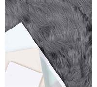 KALISSE®Tapis - en Peau de Mouton Synthétique Anthracite 50x80cm MagicFR05_64511506