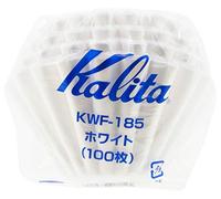 Kalita Lot de 100 filtres à café en papier ondulé - Grande taille - 185 - Fabriqués au Japon - Blanc