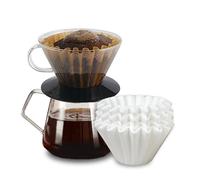 Kalita Wave 185 Filtre,100 Pièces,Jetables en Papier Filtre à Café,pour 2-5 Personnes & Tasses,Adapté à Kalita Wave Pour Over Coffee Dripper Série 185