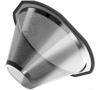 Kalita Wave 185 Filtre à café réutilisable en acier inoxydable avec structure en maille fine et passe au lave-vaisselle